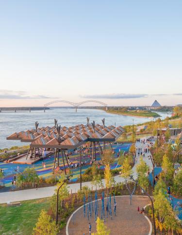 Tom Lee Park aerial