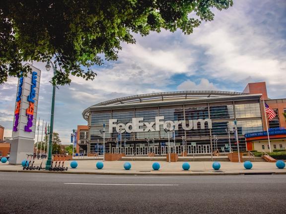 The exterior of FedExForum.