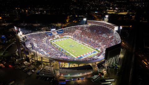 aerial image of AutoZone liberty bowl