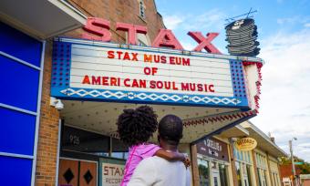Dad and daughter at the Stax